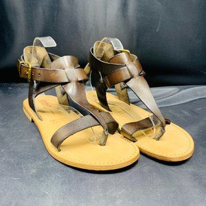 Yin Brown Ankle Strap Sandals